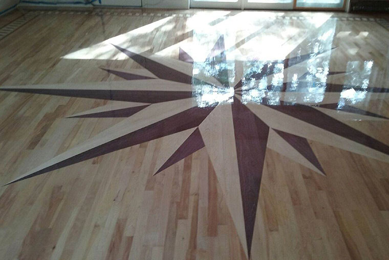 Hardwood floor installed