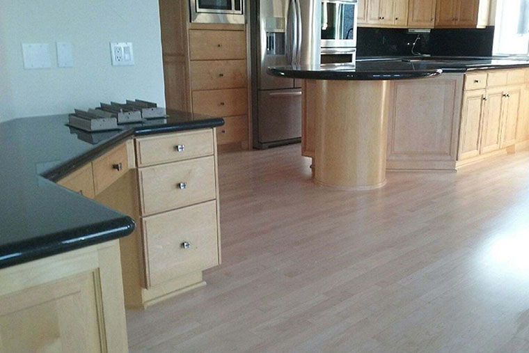 Hardwood floor installed